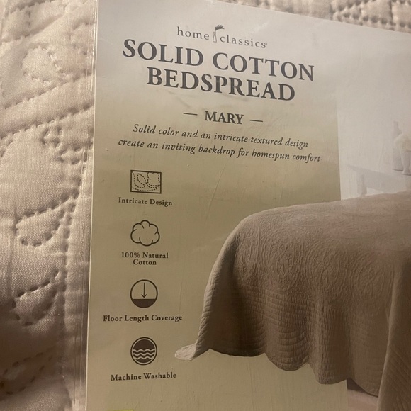Solid cotton Bedspread - Picture 4 of 5